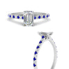 Load image into Gallery viewer, french-pave-emerald-cut-petite-sapphire-engagement-ring-in-FD9918EMRGSABLANGLE3-NL-WG