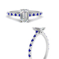 Thumbnail 34 - french-pave-emerald-cut-petite-sapphire-engagement-ring-in-FD9918EMRGSABLANGLE3-NL-WG