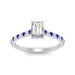 Load image into Gallery viewer, french-pave-emerald-cut-petite-sapphire-engagement-ring-in-FD9918EMRGSABLANGLE3-NL-WG