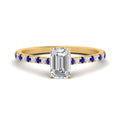 Thumbnail 63 - french-pave-emerald-cut-petite-sapphire-engagement-ring-in-FD9918EMRGSABLANGLE3-NL-YG