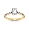 Load image into Gallery viewer, french-pave-emerald-cut-petite-sapphire-engagement-ring-in-FD9918EMRGSABLANGLE3-NL-YG