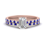Load image into Gallery viewer, french-pave-emerald-cut-petite-sapphire-wedding-ring-set-in-FD9918EMGSABLANGLE3-NL-RG-B1
