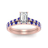 Load image into Gallery viewer, french-pave-emerald-cut-petite-sapphire-wedding-ring-set-in-FD9918EMGSABLANGLE3-NL-RG-B1