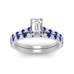 Load image into Gallery viewer, french-pave-emerald-cut-petite-sapphire-wedding-ring-set-in-FD9918EMGSABLANGLE3-NL-WG-B1

