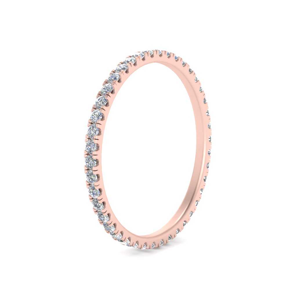 French Pave Eternity Diamond Band