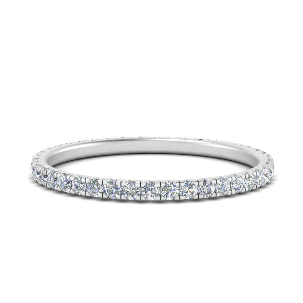 French Pave Eternity Diamond Band