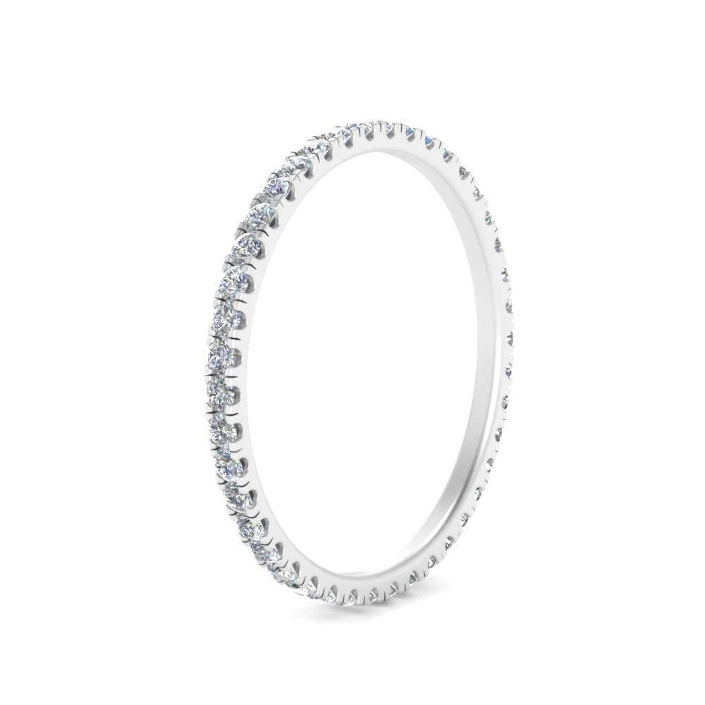 French Pave Eternity Diamond Band