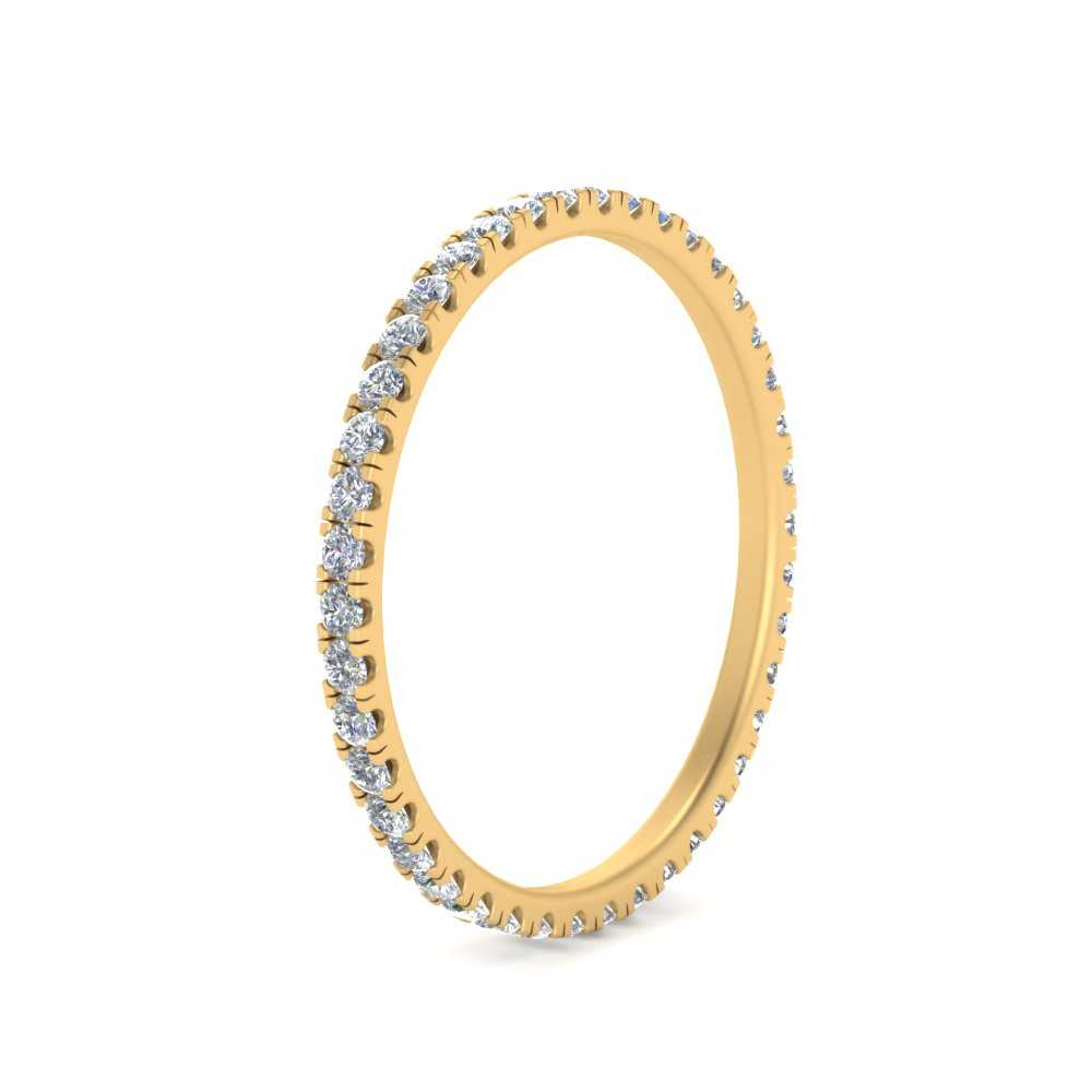 French Pave Eternity Diamond Band