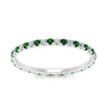 Load image into Gallery viewer, french-pave-full-eternity-diamond-band-with-emerald-in-white-gold-FD9168BGEMGRANGLE5-NL-WG