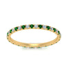 Load image into Gallery viewer, french-pave-full-eternity-diamond-band-with-emerald-in-yellow-gold-FD9168BGEMGRANGLE5-NL-YG
