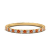 Load image into Gallery viewer, french-pave-full-eternity-diamond-band-with-orange-sapphire-in-yellow-gold-FD9168BGSAOR-NL-YG