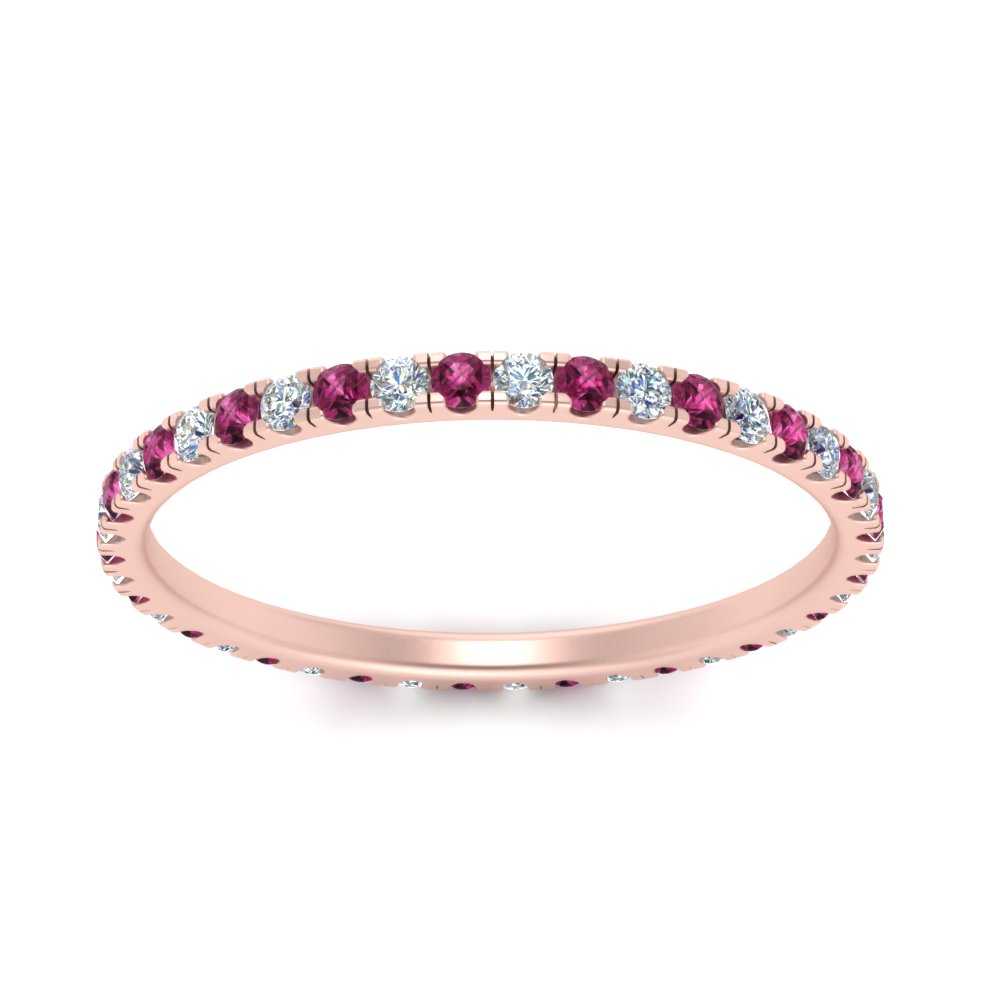 French Pave Eternity Diamond Band