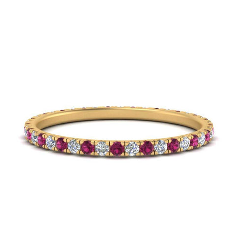 french-pave-full-eternity-diamond-band-with-pink-sapphire-in-yellow-gold-FD9168BGSADRPI-NL-YG