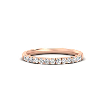 French Pave Half Eternity 0.25 Carat Diamond Band