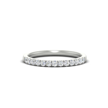 French Pave Half Eternity 0.25 Carat Diamond Band
