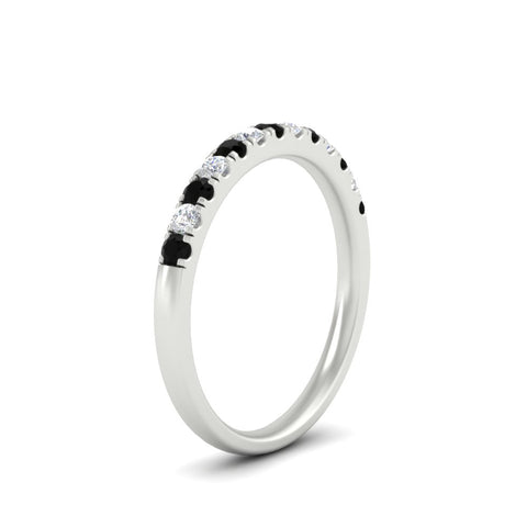 french-pave-half-eternity-0.25-carat-diamond-band-with-black-diamond-in-white-gold-FD9331ROBGBLACKANGLE2-0.25CT-NL-WG