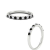 Load image into Gallery viewer, french-pave-half-eternity-0.25-carat-diamond-band-with-black-diamond-in-white-gold-FD9331ROBGBLACKANGLE3-0.25CT-NL-WG