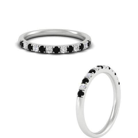 french-pave-half-eternity-0.25-carat-diamond-band-with-black-diamond-in-white-gold-FD9331ROBGBLACKANGLE3-0.25CT-NL-WG