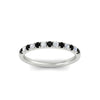Load image into Gallery viewer, french-pave-half-eternity-0.25-carat-diamond-band-with-black-diamond-in-white-gold-FD9331ROBGBLACKANGLE5-0.25CT-NL-WG