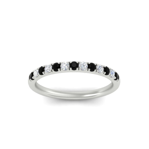 french-pave-half-eternity-0.25-carat-diamond-band-with-black-diamond-in-white-gold-FD9331ROBGBLACKANGLE5-0.25CT-NL-WG