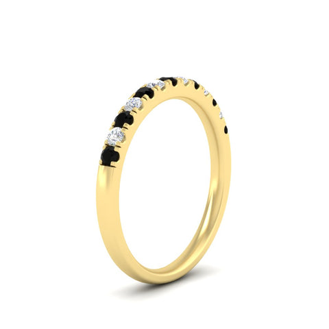 french-pave-half-eternity-0.25-carat-diamond-band-with-black-diamond-in-yellow-gold-FD9331ROBGBLACKANGLE2-0.25CT-NL-YG