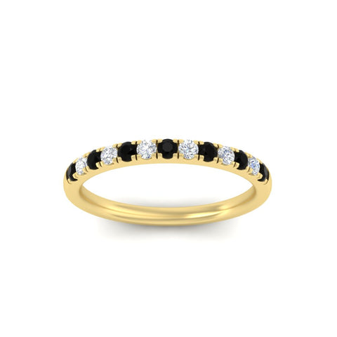 french-pave-half-eternity-0.25-carat-diamond-band-with-black-diamond-in-yellow-gold-FD9331ROBGBLACKANGLE5-0.25CT-NL-YG