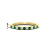 Load image into Gallery viewer, french-pave-half-eternity-0.25-carat-diamond-band-with-emerald-in-yellow-gold-FD9331ROBGEMGR-0.25CT-NL-YG-HW