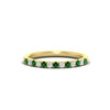 Load image into Gallery viewer, french-pave-half-eternity-0.25-carat-diamond-band-with-emerald-in-yellow-gold-FD9331ROBGEMGR-0.25CT-NL-YG