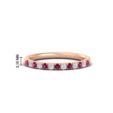 french-pave-half-eternity-0.25-carat-diamond-band-with-pink-sapphire-in-rose-gold-FD9331ROBGSADRPI-0.25CT-NL-RG-HW
