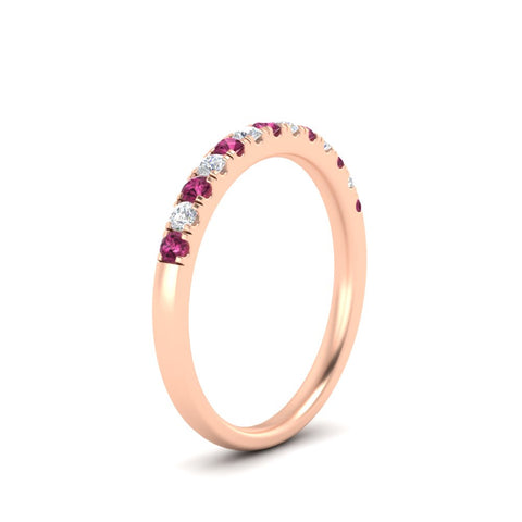 french-pave-half-eternity-0.25-carat-diamond-band-with-pink-sapphire-in-rose-gold-FD9331ROBGSADRPIANGLE2-0.25CT-NL-RG