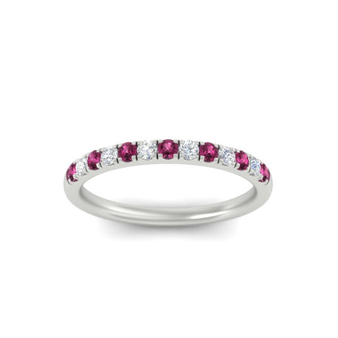 french-pave-half-eternity-0.25-carat-diamond-band-with-pink-sapphire-in-white-gold-FD9331ROBGSADRPIANGLE5-0.25CT-NL-WG