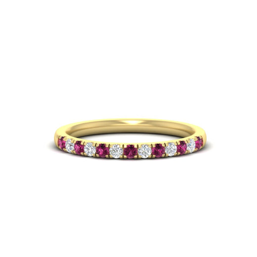 french-pave-half-eternity-0.25-carat-diamond-band-with-pink-sapphire-in-yellow-gold-FD9331ROBGSADRPI-0.25CT-NL-YG