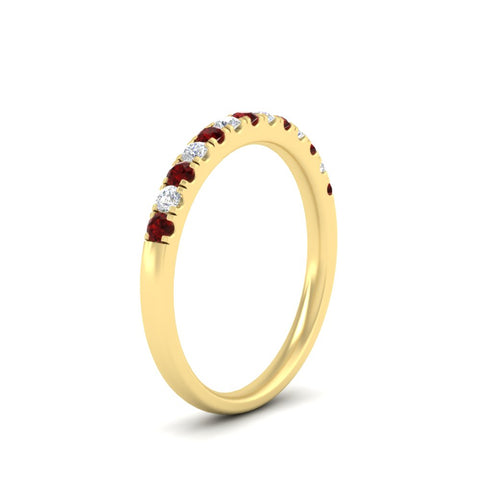 french-pave-half-eternity-0.25-carat-diamond-band-with-ruby-in-yellow-gold-FD9331ROBGRUDRANGLE2-0.25CT-NL-YG