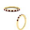 Load image into Gallery viewer, french-pave-half-eternity-0.25-carat-diamond-band-with-ruby-in-yellow-gold-FD9331ROBGRUDRANGLE3-0.25CT-NL-YG
