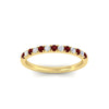 Load image into Gallery viewer, french-pave-half-eternity-0.25-carat-diamond-band-with-ruby-in-yellow-gold-FD9331ROBGRUDRANGLE5-0.25CT-NL-YG