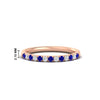 Load image into Gallery viewer, french-pave-half-eternity-0.25-carat-diamond-band-with-sapphire-in-rose-gold-FD9331ROBGSABL-0.25CT-NL-RG-HW