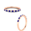 Load image into Gallery viewer, french-pave-half-eternity-0.25-carat-diamond-band-with-sapphire-in-rose-gold-FD9331ROBGSABLANGLE3-0.25CT-NL-RG