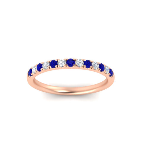 french-pave-half-eternity-0.25-carat-diamond-band-with-sapphire-in-rose-gold-FD9331ROBGSABLANGLE5-0.25CT-NL-RG