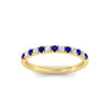 Load image into Gallery viewer, french-pave-half-eternity-0.25-carat-diamond-band-with-sapphire-in-yellow-gold-FD9331ROBGSABLANGLE5-0.25CT-NL-YG