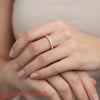 Load image into Gallery viewer, french-pave-half-eternity0.25-carat-diamond-band-rose-gold-fdwb9331-0.25ct-model