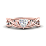 Load image into Gallery viewer, french-pave-heart-contour-black-diamond-wedding-band-in-rose-gold-FD9986B1HTGBLACK-NL-RG
