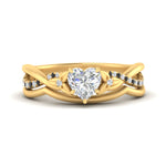 Load image into Gallery viewer, french-pave-heart-contour-black-diamond-wedding-band-in-yellow-gold-FD9986B1HTGBLACK-NL-YG
