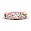 Load image into Gallery viewer, french-pave-heart-contour-emerald-wedding-band-in-rose-gold-FD9986B1HTGEMGR-NL-RG