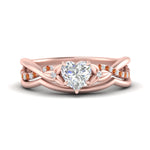 Load image into Gallery viewer, french-pave-heart-contour-orange-sapphire-wedding-band-in-rose-gold-FD9986B1HTGSAOR-NL-RG

