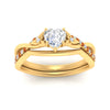 Load image into Gallery viewer, french-pave-heart-contour-orange-sapphire-wedding-band-in-yellow-gold-FD9986B1HTGSAOR-NL-YG