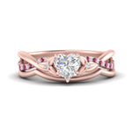 Load image into Gallery viewer, french-pave-heart-contour-pink-sapphire-wedding-band-in-rose-gold-FD9986B1HTGSADRPI-NL-RG
