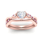 Load image into Gallery viewer, french-pave-heart-contour-pink-sapphire-wedding-band-in-rose-gold-FD9986B1HTGSADRPI-NL-RG
