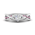 Thumbnail 25 - french-pave-heart-contour-pink-sapphire-wedding-band-in-white-gold-FD9986B1HTGSADRPI-NL-WG