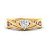 Load image into Gallery viewer, french-pave-heart-contour-pink-sapphire-wedding-band-in-yellow-gold-FD9986B1HTGSADRPI-NL-YG