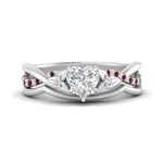 Load image into Gallery viewer, french-pave-heart-contour-ruby-wedding-band-in-white-gold-FD9986B1HTGRUDR-NL-WG
